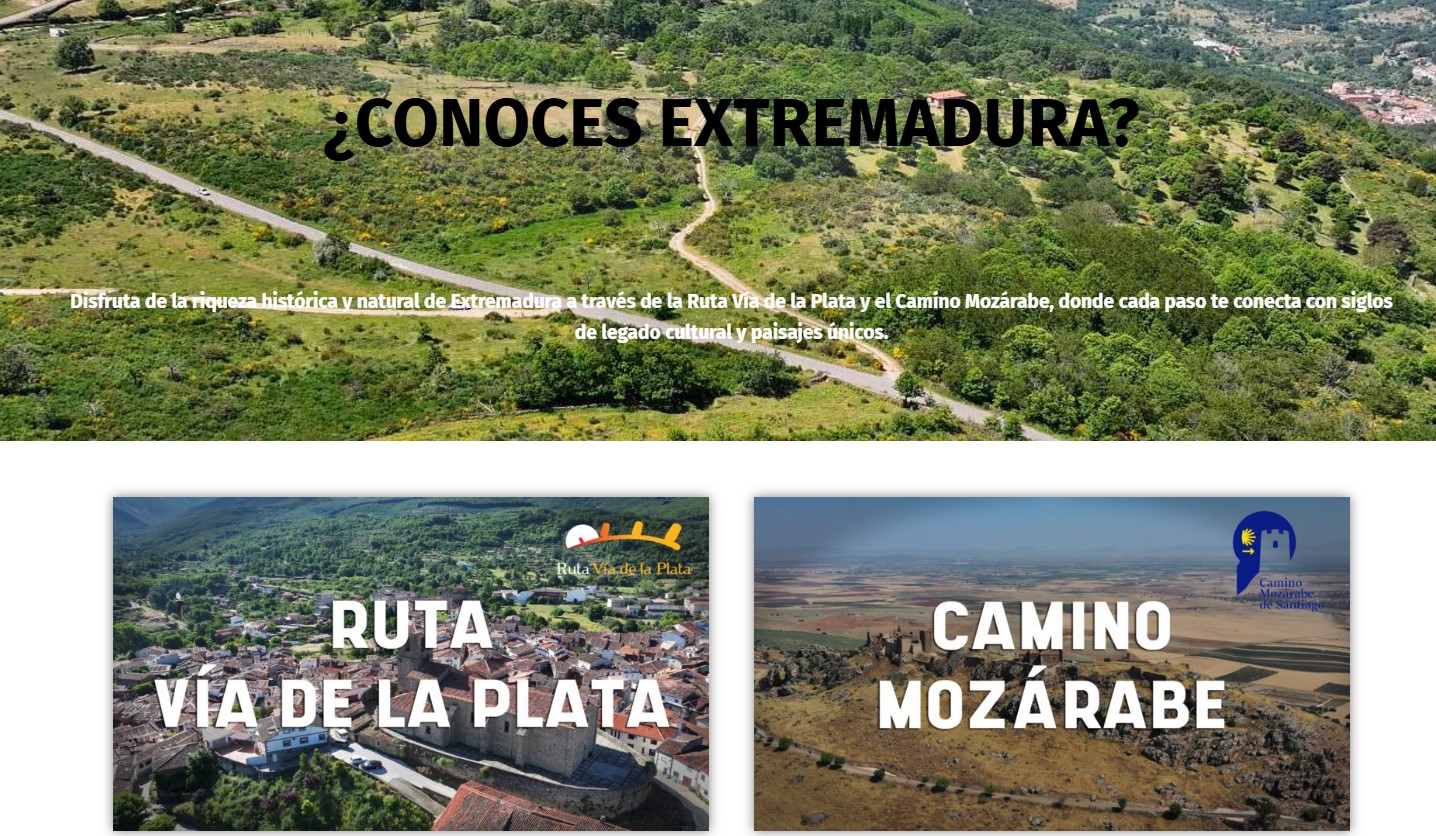 La Junta de Extremadura crea una web con audioguías turísticas de la Ruta Vía de la Plata y el Camino Mozárabe