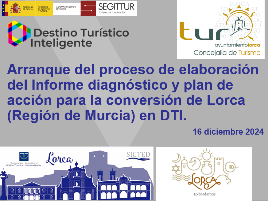 Lorca comienza con los trabajos asociados al proceso de diagnóstico Destino Turístico Inteligente al que se someterá al municipio murciano con el apoyo de SEGITTUR. Este proceso está financiado con un Plan de Sostenibilidad Turística en el destino